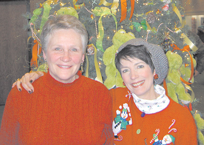 Toni and Gail -xmas tree