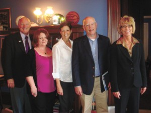  Left to Right: Jeff Chell, MD. CEO of NMDP, Teena Gilbert Conquest, Becky's donor, Becky & Mark Christy, Dr. Lori Gregg, another donor.